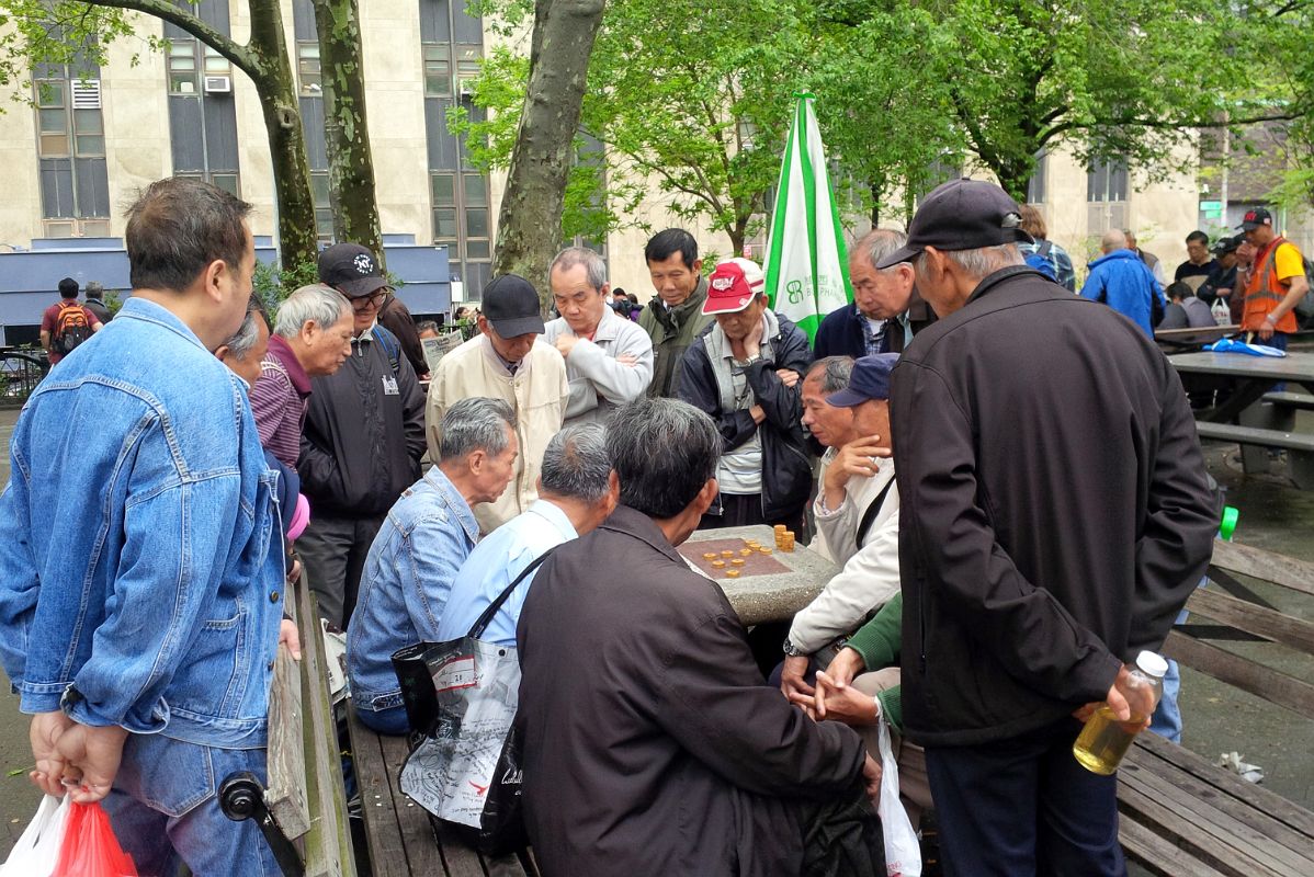 17-2 Columbus Park Where Local Chinese Meet To Play Mahjong In Chinatown New York City